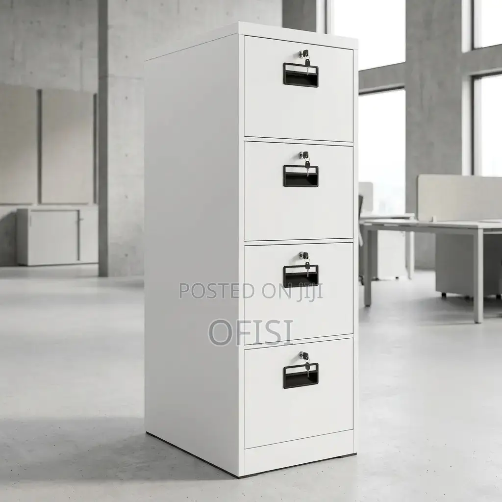 Office Cabinet; 4-Drawer Vertical File Cabinet