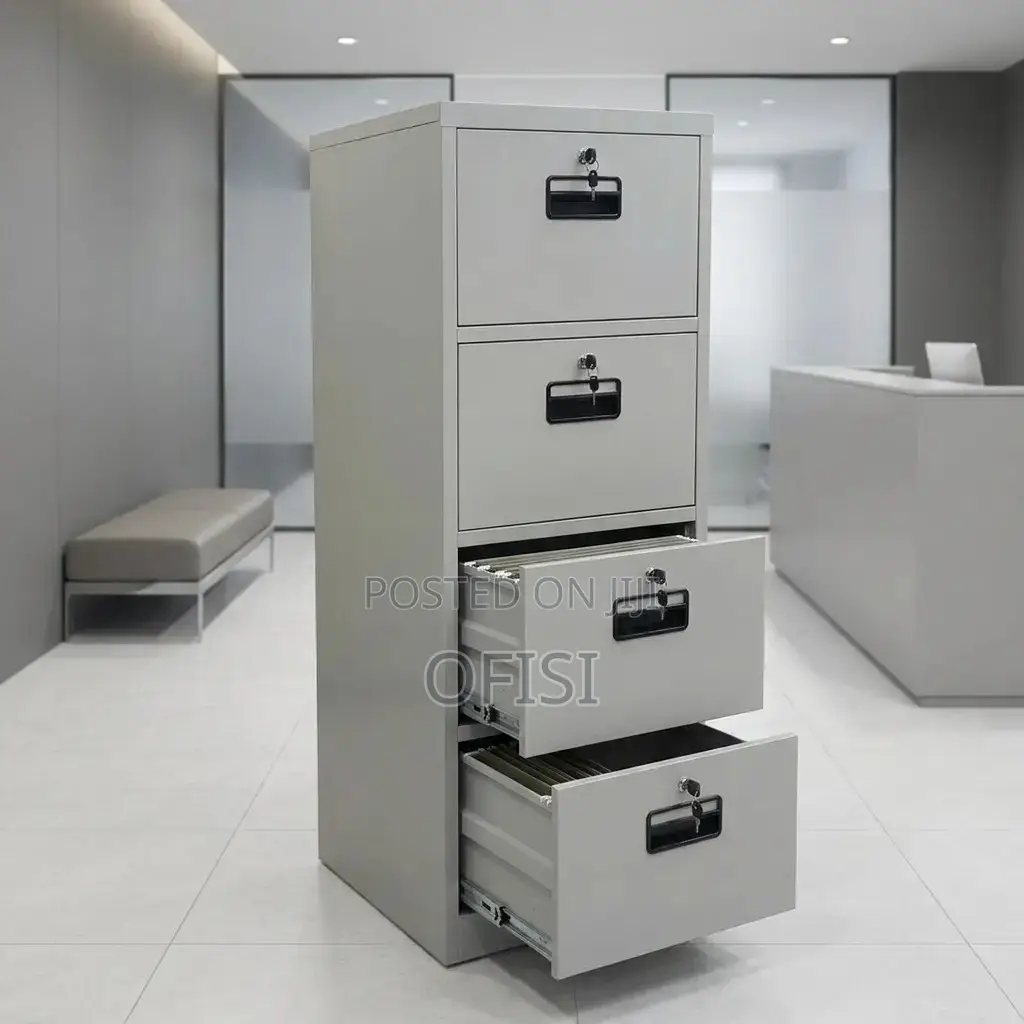 Office Cabinet; 4-Drawer Vertical File Cabinet
