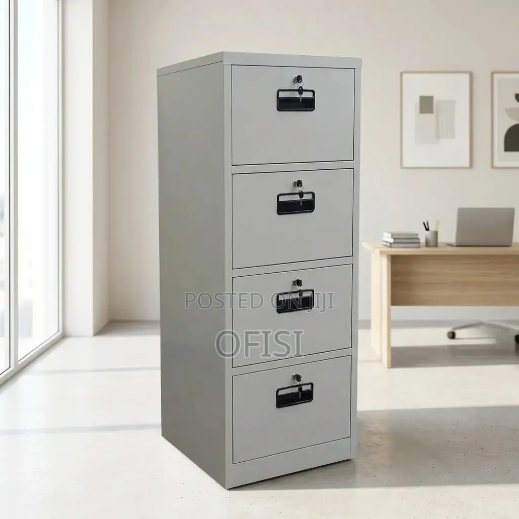 Office Cabinet; 4-Drawer Vertical File Cabinet