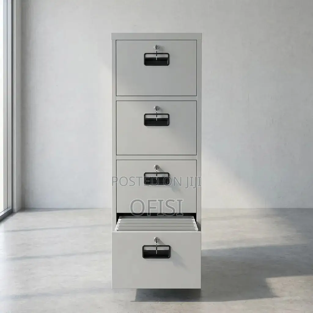 Office Cabinet; 4-Drawer Vertical File Cabinet