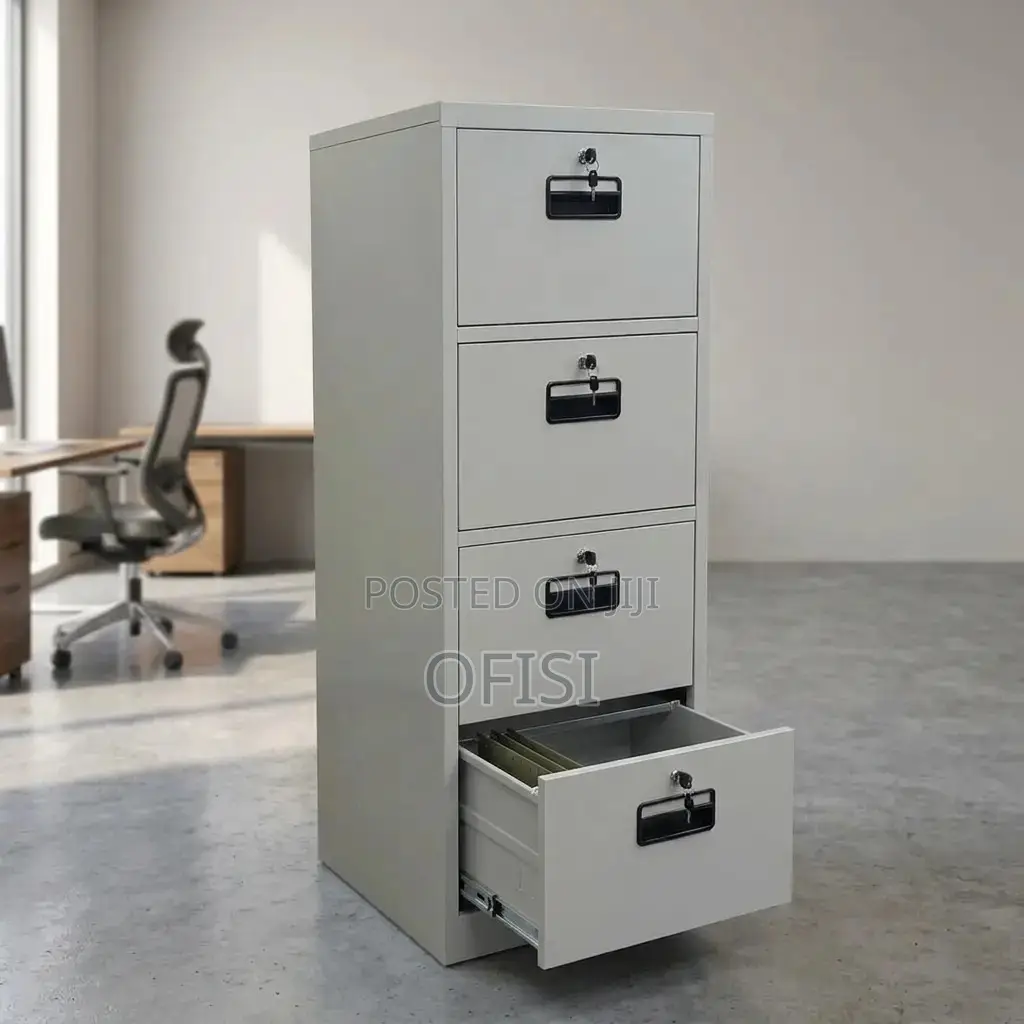 Office Cabinet; 4-Drawer Vertical File Cabinet