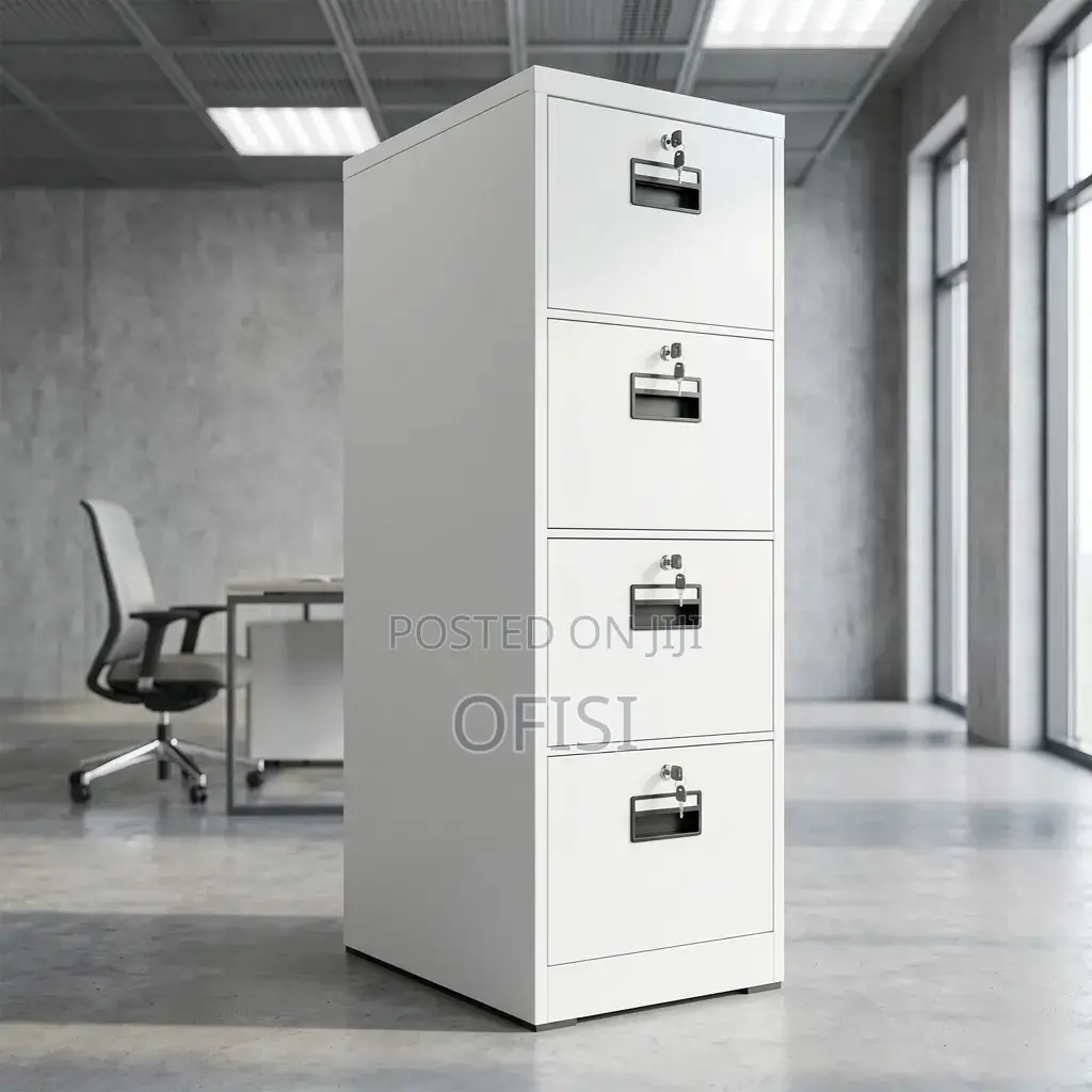 Office Cabinet; 4-Drawer Vertical File Cabinet
