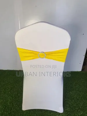 White Chair Covers White Chair Covers With Yellow Sash