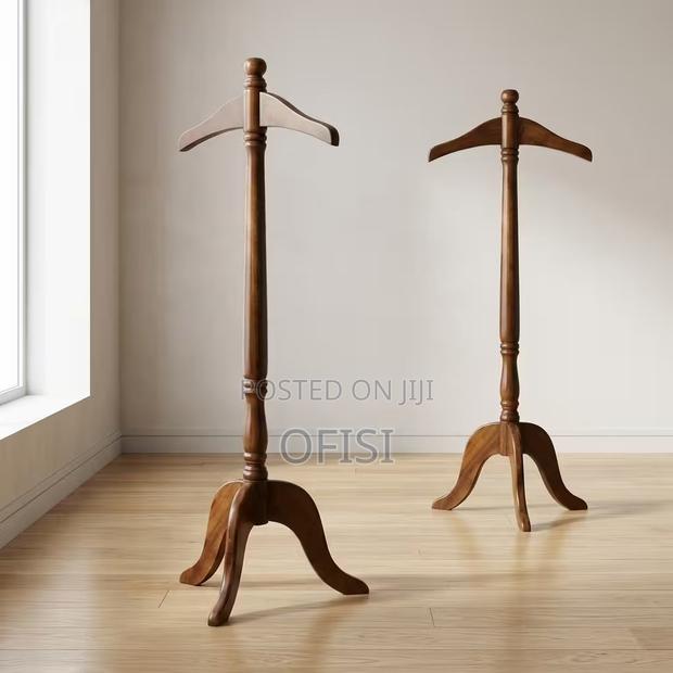 Coat Hanger; Office Mahogany Coat Hanger Stand