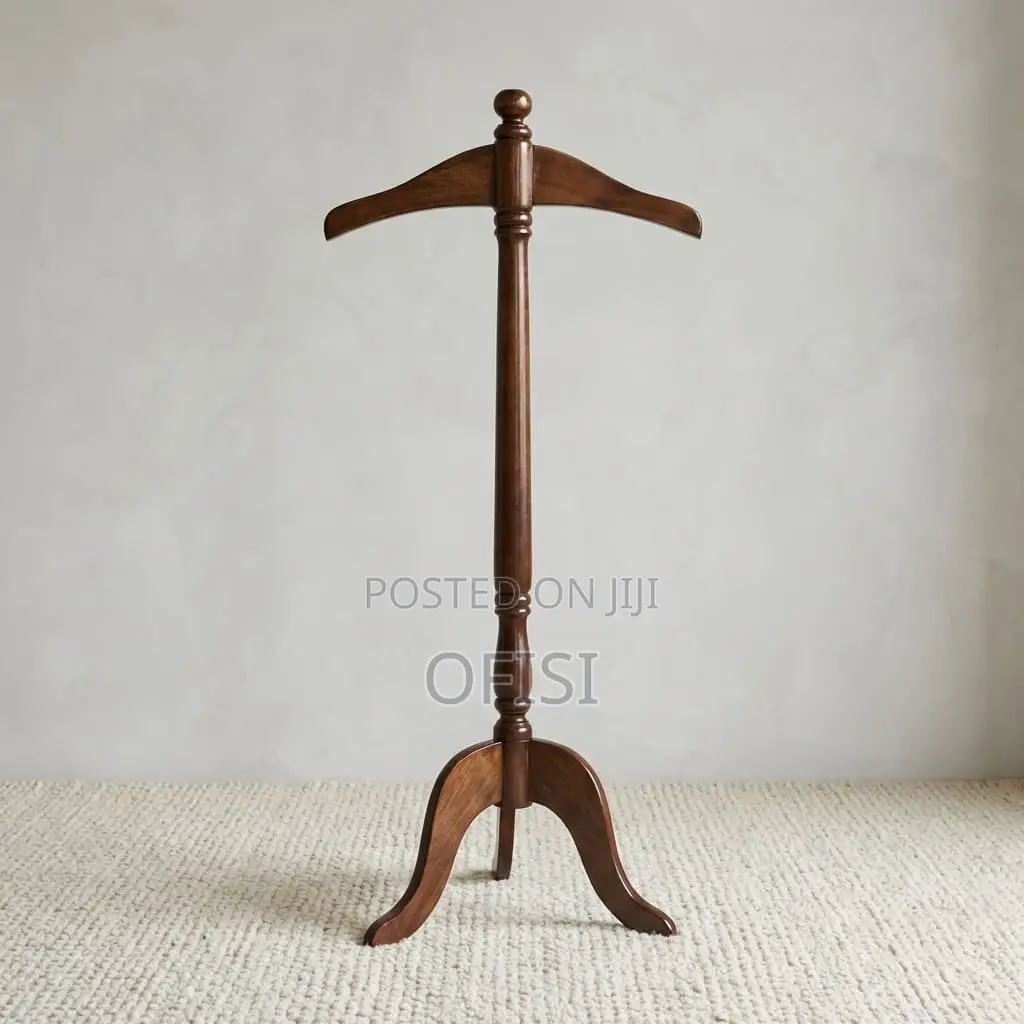 Coat Hanger; Office Mahogany Coat Hanger Stand