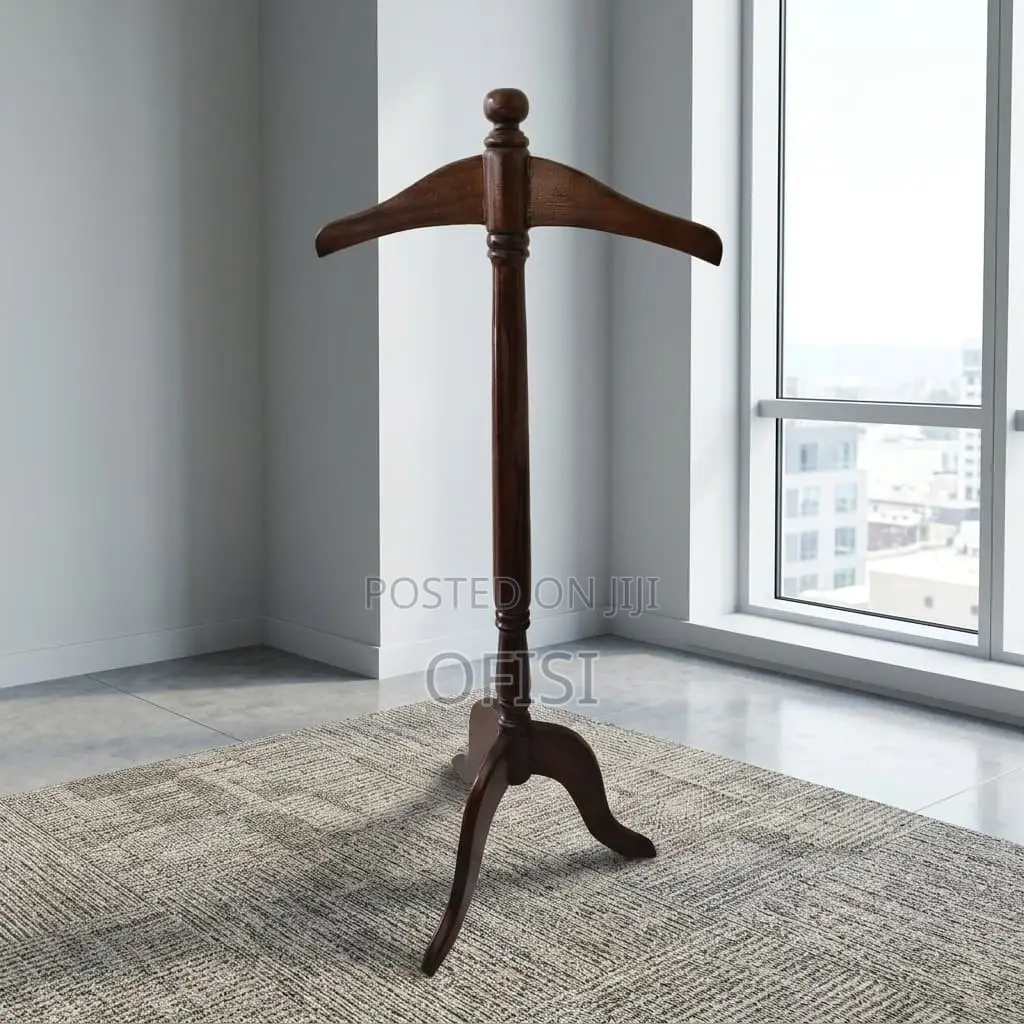Coat Hanger; Office Mahogany Coat Hanger Stand