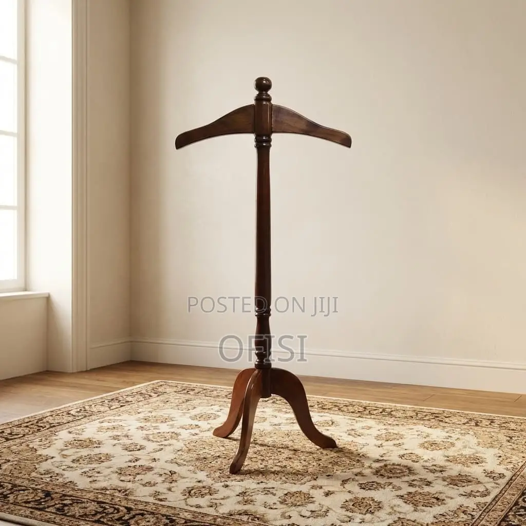 Coat Hanger; Office Mahogany Coat Hanger Stand