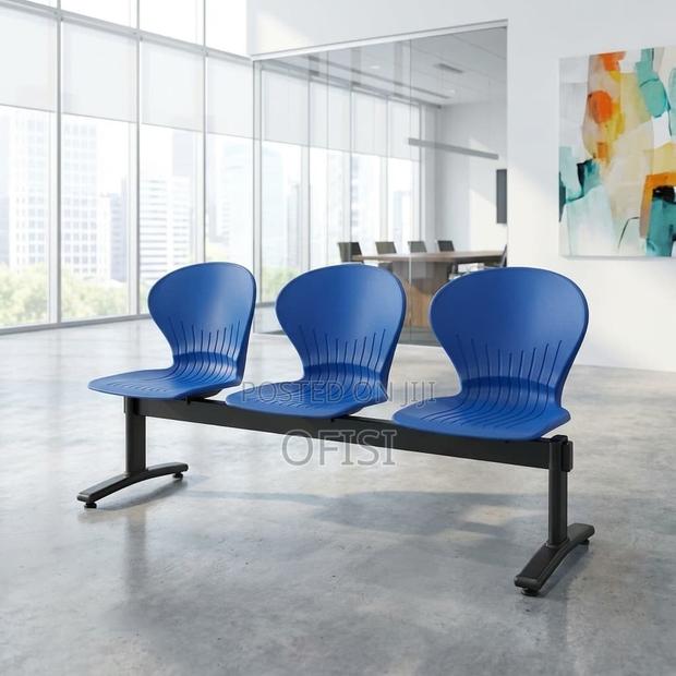 Waiting Bench; Modern 3-Link Durable Office Waiting Bench