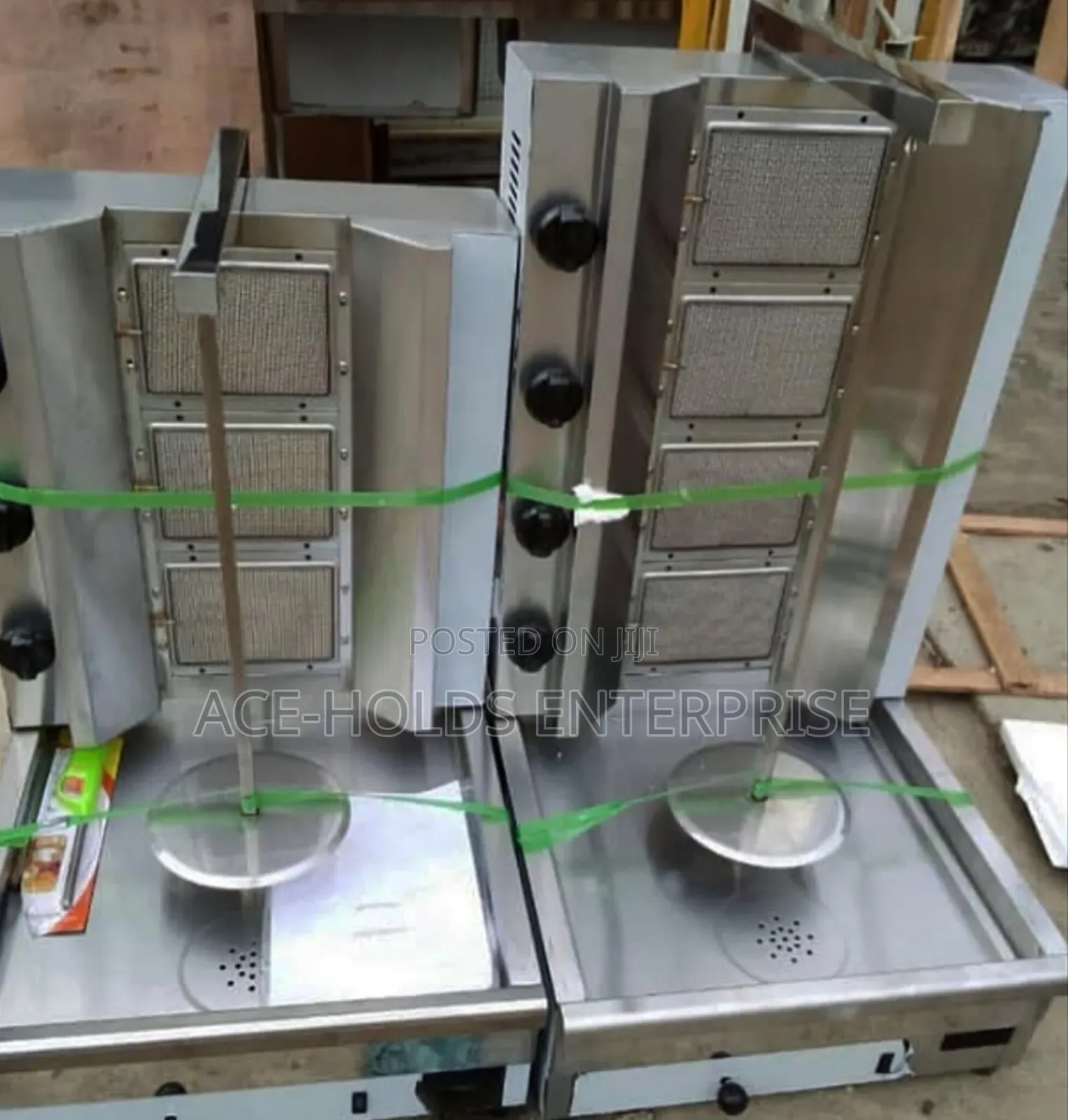 Commercial Shawarma Grill 3 Gas Burner Machine - Stainless Steel