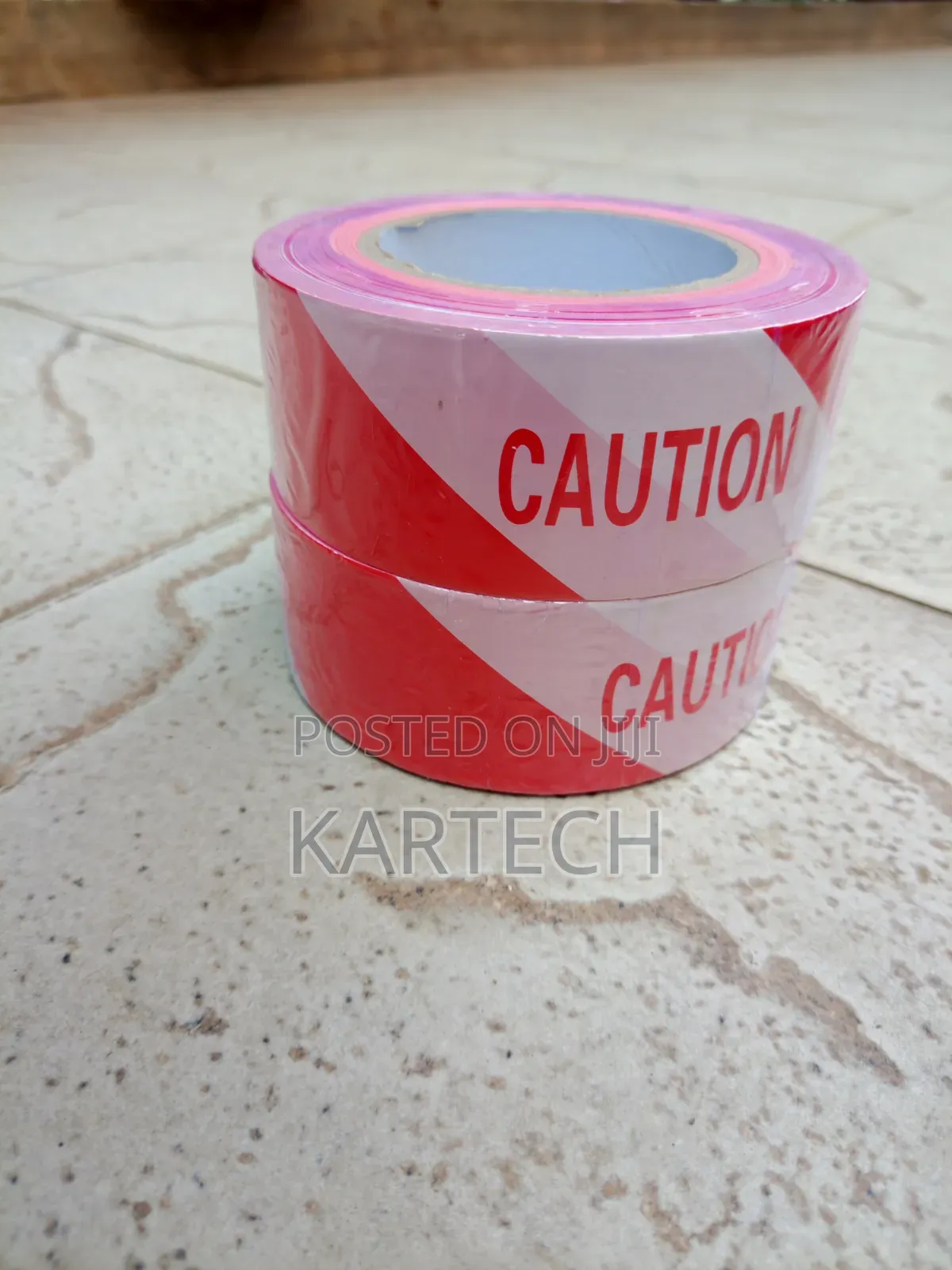 Heavy Duty Red & White Caution Barrier Tape