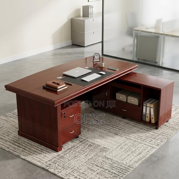 Office Desk; 1.8M Mahogany Executive Office Table - thumbnail 4
