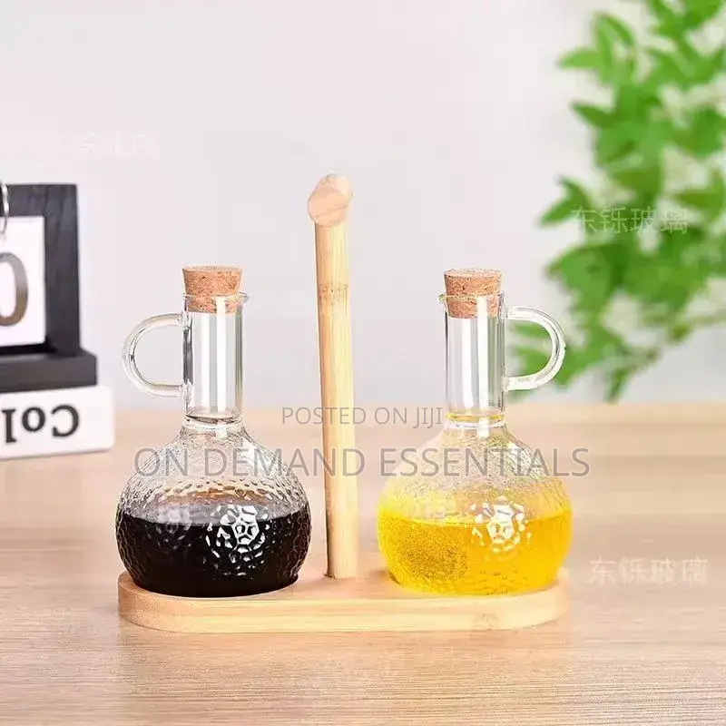 Glass Oil Pot Set Heat-Resistant High Borosilicate Glass