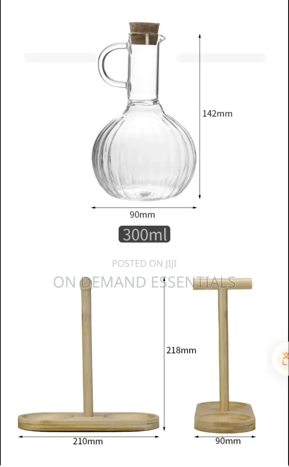 Glass Oil Pot Set Heat-Resistant High Borosilicate Glass