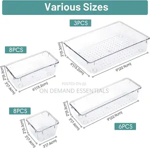 25pcs Set Drawer Organizers Non Slip Stackable Design