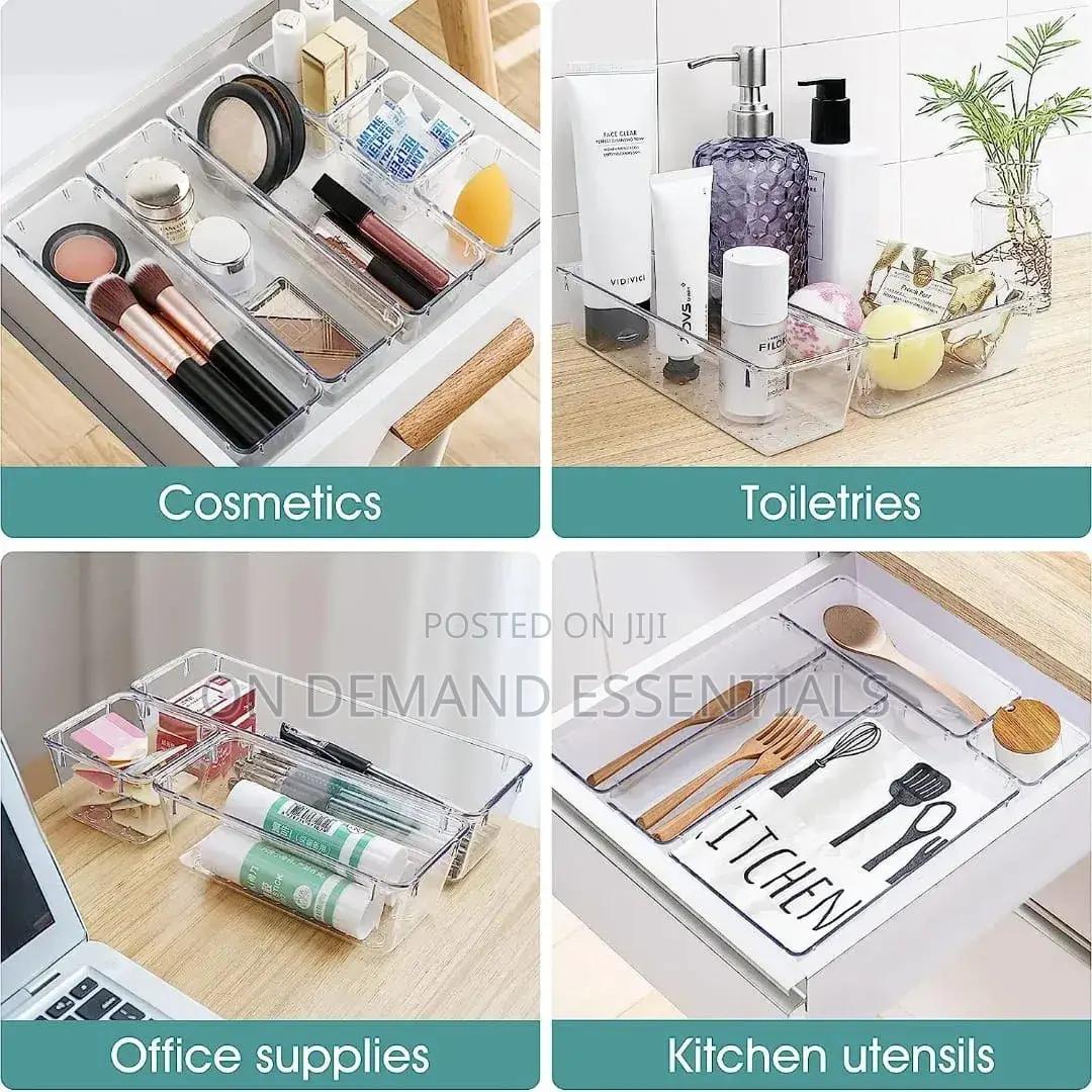 25pcs Set Drawer Organizers Non Slip Stackable Design
