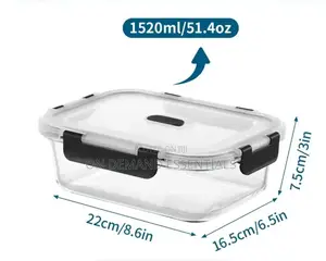 1pc Large-Capacity Glass Food Storage Container