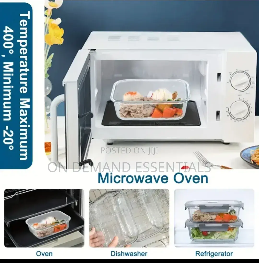 1pc Large-Capacity Glass Food Storage Container