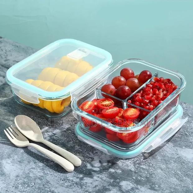 High Borosilicate Glass Partitioned Lunchbox - thumbnail 3