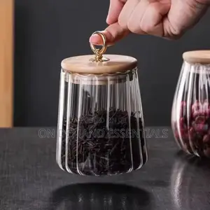 Glass Storage Jar With Bamboo Lid