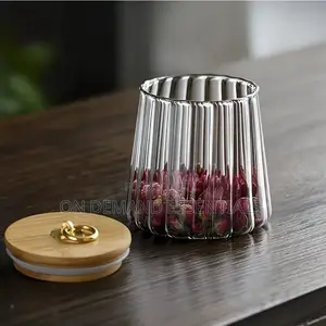 Glass Storage Jar With Bamboo Lid