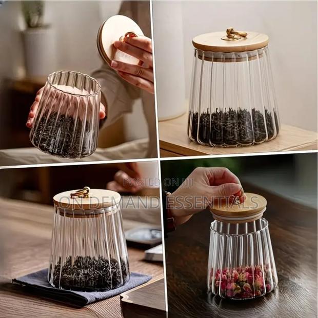 Glass Storage Jar With Bamboo Lid - thumbnail 5