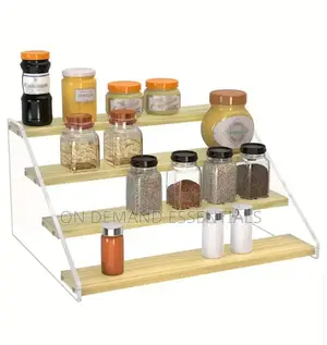4 Tier Bamboo and Acrylic Multi Purpose Stand