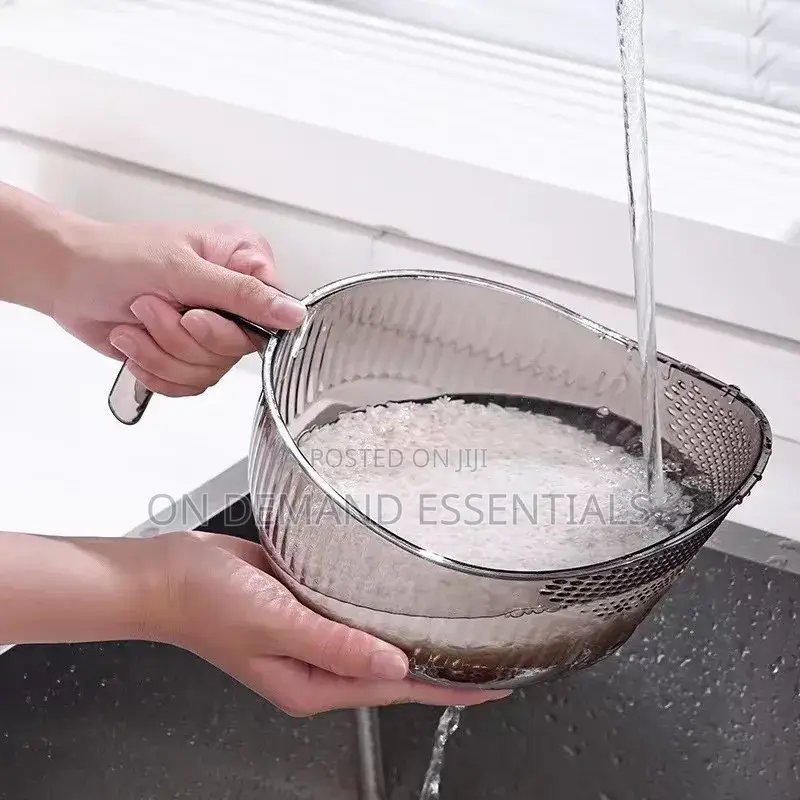 Acrylic Rice Washing Bowl/ Colander/Rice Drainer