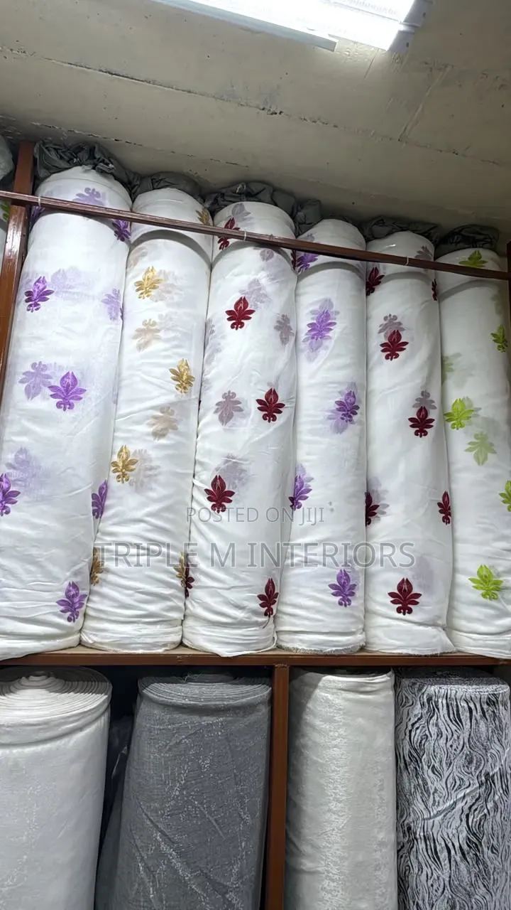 Premium Embroidered Floral Sheers