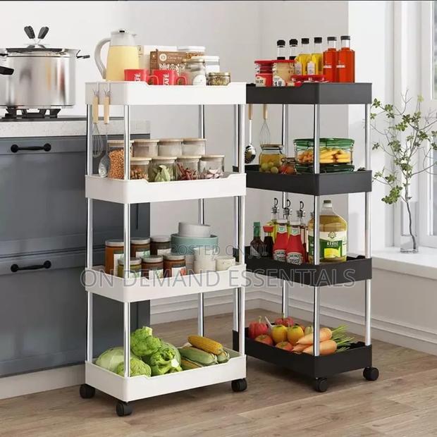 Multipurpose Storage Rack With Wheels. 4layer Vegetable/Bathroom