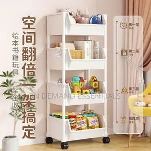 Restocked!! 4-Layer Trolley Bookshelf / Kitchen Storage Rack