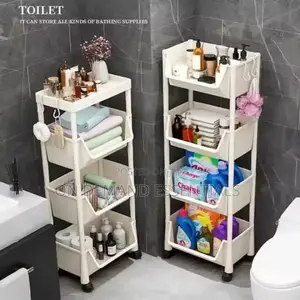 Restocked!! 4-Layer Trolley Bookshelf / Kitchen Storage Rack