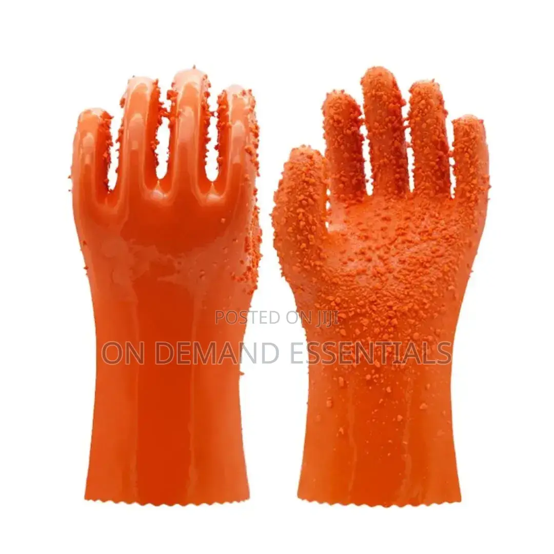 A Pair of Hard Silicone Latex Studded Gloves
