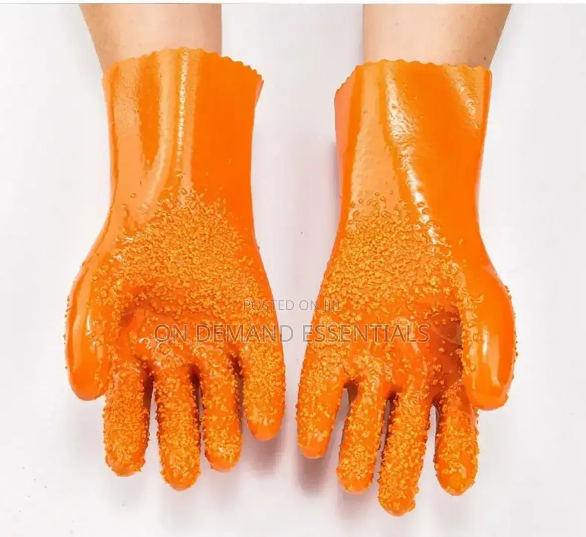 A Pair of Hard Silicone Latex Studded Gloves