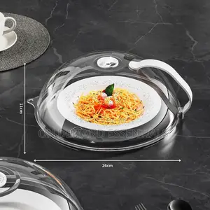 Heavy Microwave Food Cover With White Handle