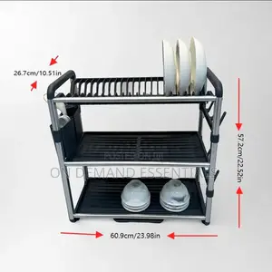 Premium Quality 3Tier Aluminium Dish Drainer