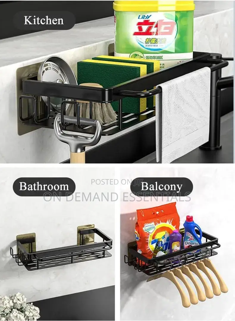 Aluminum Kitchen Bathroom Storage Rack