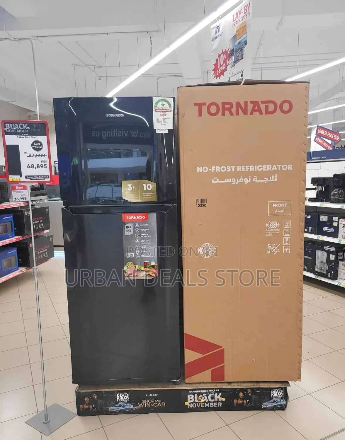 TORNADO 396L Inverter Refrigerator