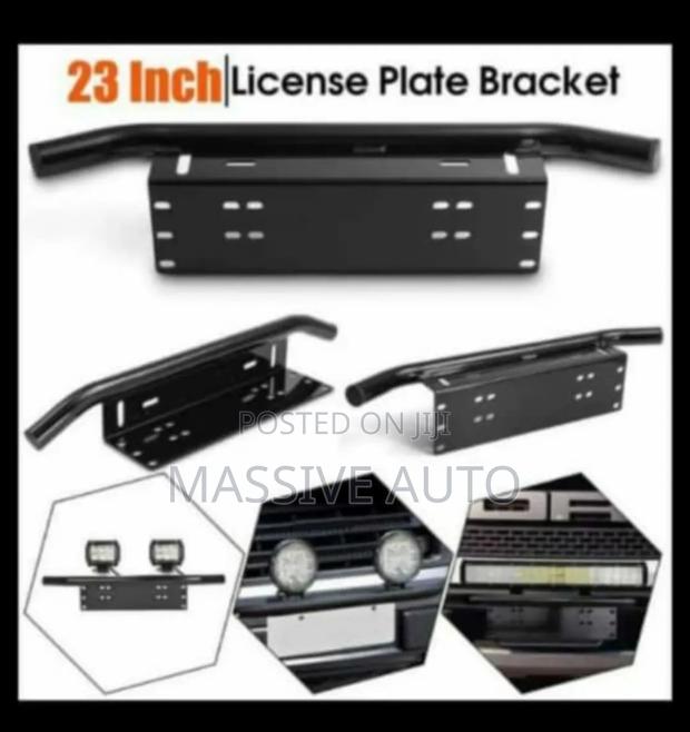 Front Bull Bar License Plates Bracket/ Silver Black Colour Available