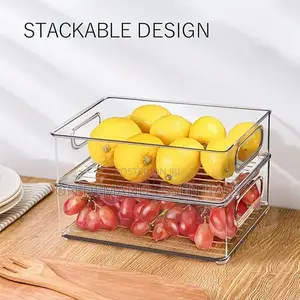 1pc Acrylic Fridge/Multipurpose Organizer
 Stackable
 Medium Size