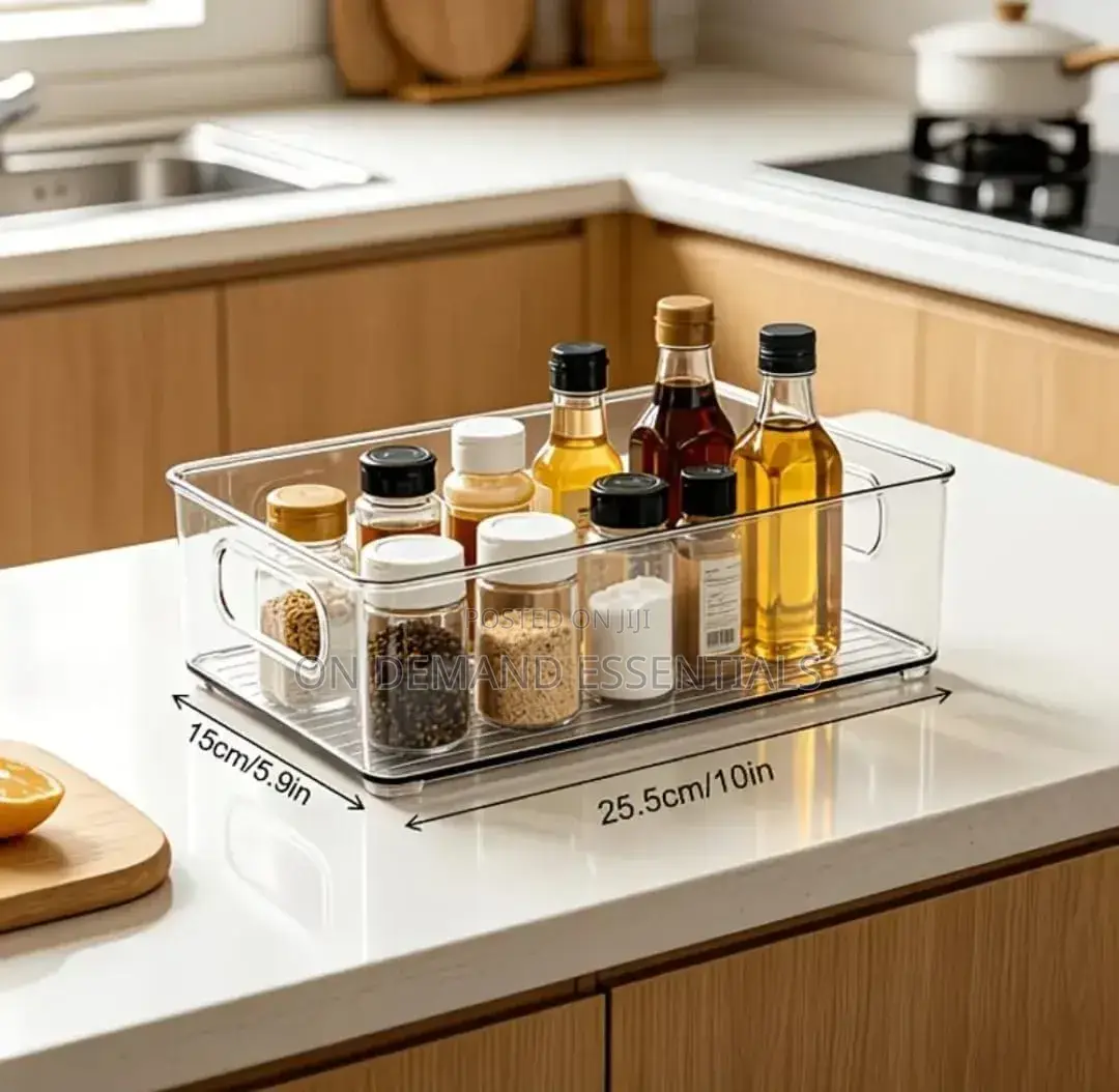 1pc Acrylic Fridge/Multipurpose Organizer
 Stackable
 Medium Size
