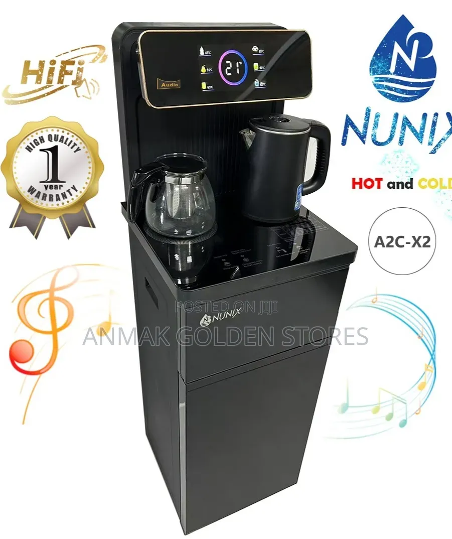 Black Nunix A2c-X2 Bottom Load Water Dispenser With Music System
