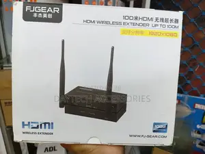 This Is a FJGEAR 100-Meter Wireless HDMI Extender Kit.