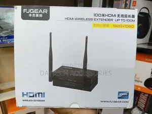 This Is a FJGEAR 100-Meter Wireless HDMI Extender Kit.