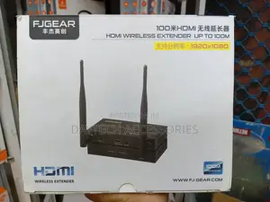 This Is a FJGEAR 100-Meter Wireless HDMI Extender Kit.