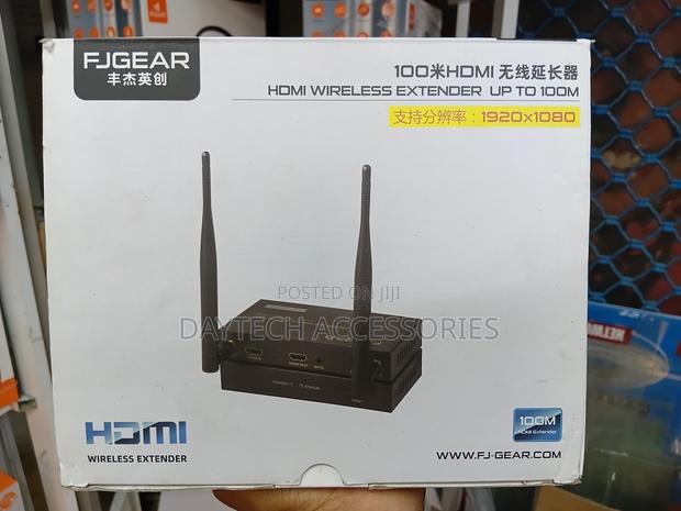 This Is a FJGEAR 100-Meter Wireless HDMI Extender Kit. - thumbnail 3