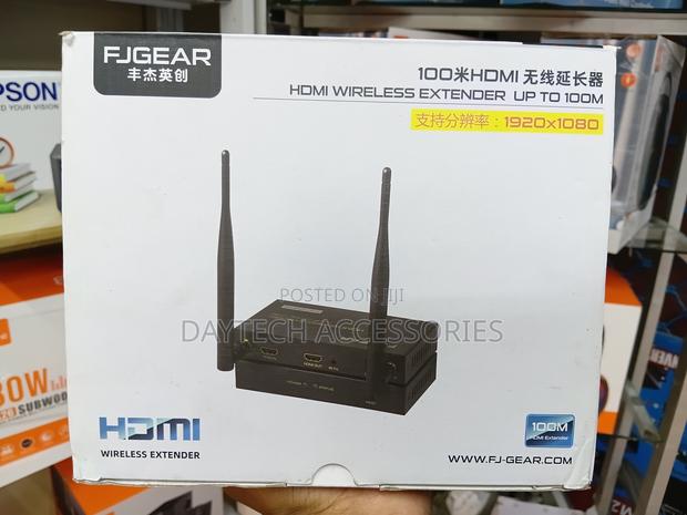 This Is a FJGEAR 100-Meter Wireless HDMI Extender Kit. - thumbnail 4