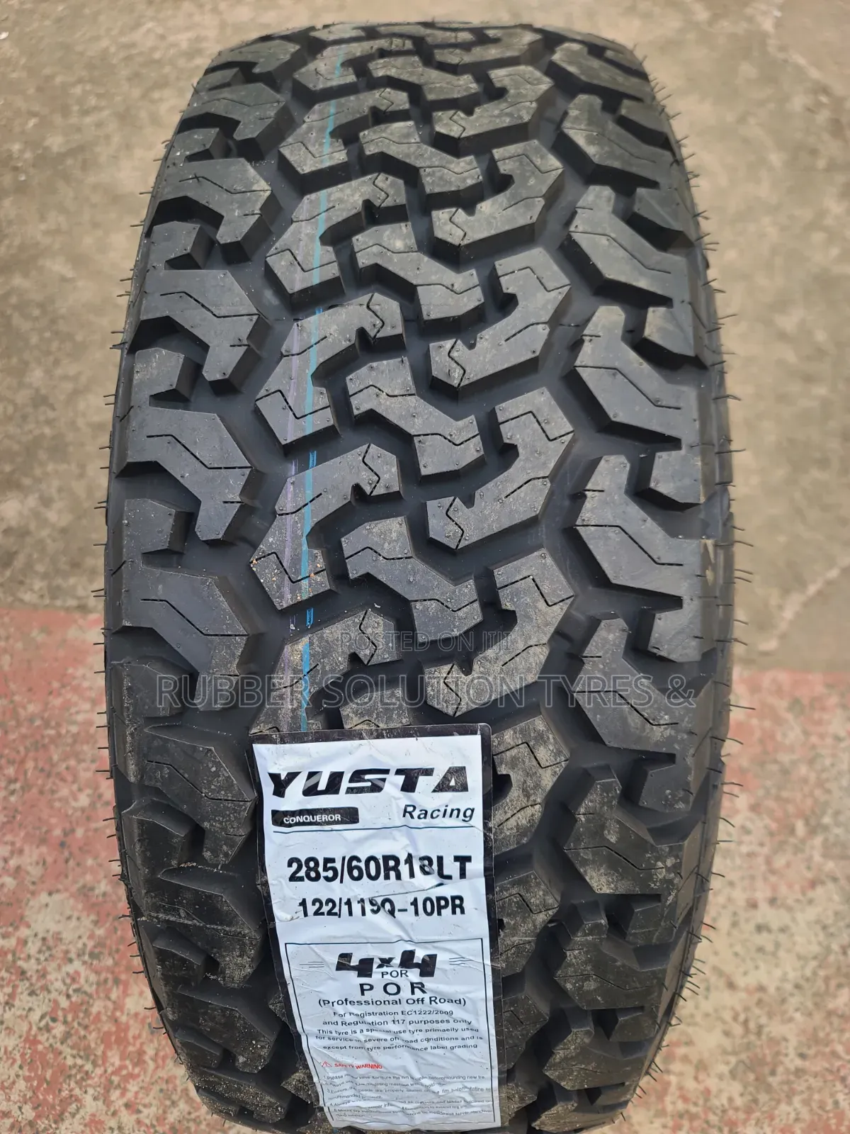 285 /60 R18 YUSTA TYRES LT10PR 4X4Por All-Terrain
