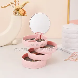 Diamond Pattern Rotating Makeup Organizer/Jewellery Organizer