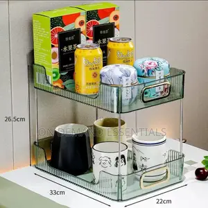 2 Layer Jewelry Holder Cosmetics Vanity Tray