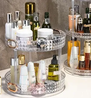2-Tier Diamond Pattern Rotating Lazy Susan